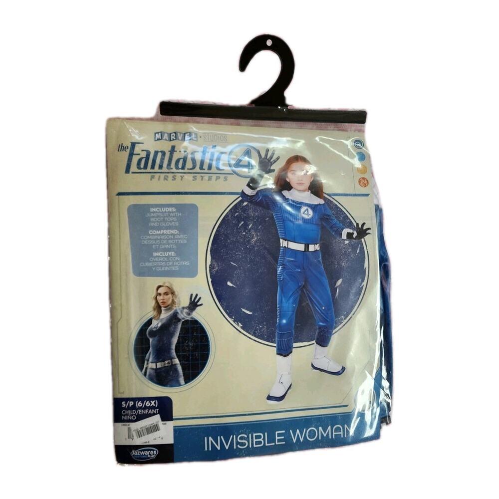 Child's DISNEY STORE MARVEL THE FANTASTIC 4 INVISIBLE WOMAN COSTUME Small 6/6X - Picture 2 of 5